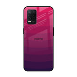 Wavy Pink Pattern Realme 8 5G Glass Back Cover Online