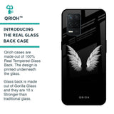 White Angel Wings Glass Case for Realme 8 5G