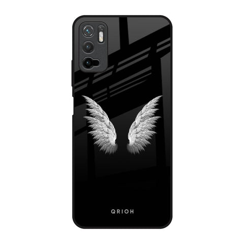 White Angel Wings Poco M3 Pro Glass Back Cover Online