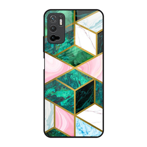Seamless Green Marble Poco M3 Pro Glass Back Cover Online