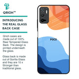 Wavy Color Pattern Glass Case for Poco M3 Pro