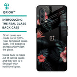 Tropical Art Flower Glass Case for OnePlus Nord CE