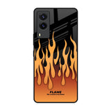 Fire Flame Vivo V21e Glass Back Cover Online