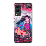 Radha Krishna Art Vivo V21e Glass Back Cover Online