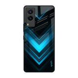 Vertical Blue Arrow Vivo V21e Glass Back Cover Online