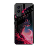 Moon Wolf Vivo V21e Glass Back Cover Online