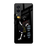 Luffy Line Art Vivo V21e Glass Back Cover Online