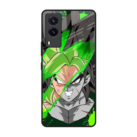 Anime Green Splash Vivo V21e Glass Back Cover Online