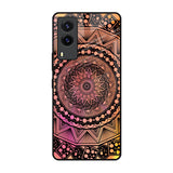 Floral Mandala Vivo V21e Glass Back Cover Online