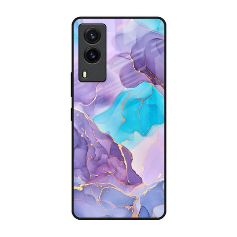 Alcohol ink Marble Vivo V21e Glass Back Cover Online