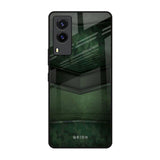 Green Leather Vivo V21e Glass Back Cover Online