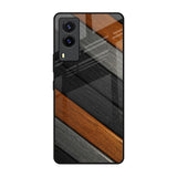 Tri Color Wood Vivo V21e Glass Back Cover Online