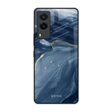 Deep Ocean Marble Vivo V21e Glass Back Cover Online