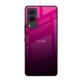 Purple Ombre Pattern Vivo V21e Glass Back Cover Online