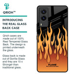 Fire Flame Glass Case for Vivo V21e