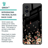 Floating Floral Print Glass Case for Vivo V21e