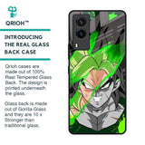 Anime Green Splash Glass Case for Vivo V21e