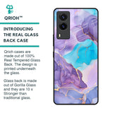 Alcohol ink Marble Glass Case for Vivo V21e