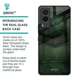 Green Leather Glass Case for Vivo V21e