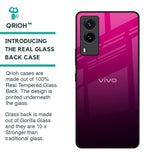 Purple Ombre Pattern Glass Case for Vivo V21e