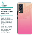 Pastel Pink Gradient Glass Case For Vivo V21e