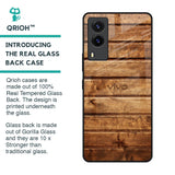 Wooden Planks Glass Case for Vivo V21e