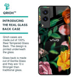 Flowers & Butterfly Glass Case for Vivo V21e