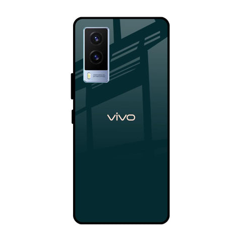 Hunter Green Vivo V21e Glass Cases & Covers Online