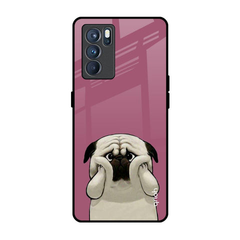Funny Pug Face Oppo Reno6 Glass Back Cover Online