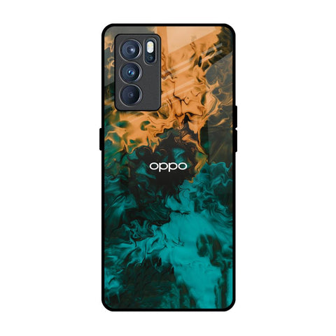 Watercolor Wave Oppo Reno6 Glass Back Cover Online