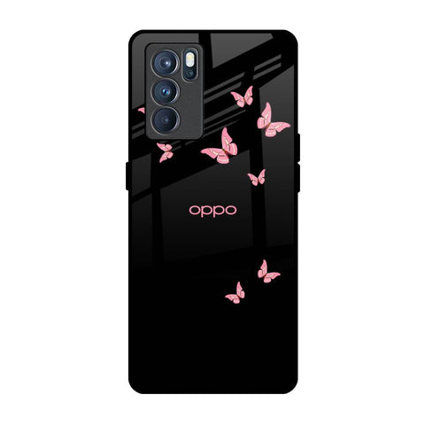Fly Butterfly Oppo Reno6 Glass Back Cover Online