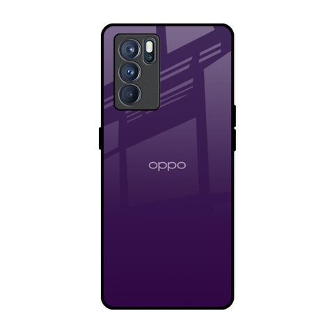 Dark Purple Oppo Reno6 Glass Back Cover Online