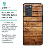 Wooden Planks Glass Case for Oppo Reno6