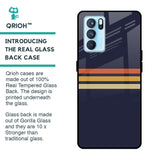 Tricolor Stripes Glass Case For Oppo Reno6