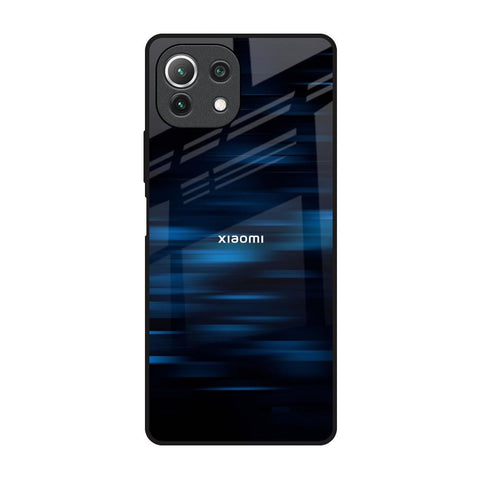 Blue Rough Abstract Mi 11 Lite Glass Back Cover Online