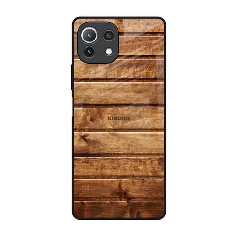 Wooden Planks Mi 11 Lite Glass Back Cover Online