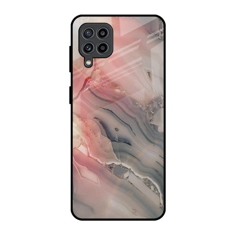 Pink And Grey Marble Samsung Galaxy F22 Glass Back Cover Online