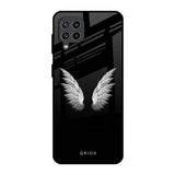 White Angel Wings Samsung Galaxy F22 Glass Back Cover Online