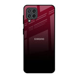 Wine Red Samsung Galaxy F22 Glass Back Cover Online