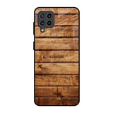 Wooden Planks Samsung Galaxy F22 Glass Back Cover Online