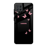 Fly Butterfly Samsung Galaxy F22 Glass Back Cover Online