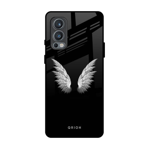 White Angel Wings OnePlus Nord 2 Glass Back Cover Online