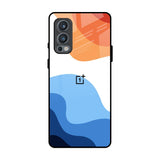 Wavy Color Pattern OnePlus Nord 2 Glass Back Cover Online