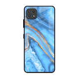 Vibrant Blue Marble Samsung Galaxy A22 5G Glass Back Cover Online