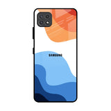 Wavy Color Pattern Samsung Galaxy A22 5G Glass Back Cover Online