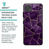 Geometric Purple Glass Case For Samsung Galaxy A22 5G