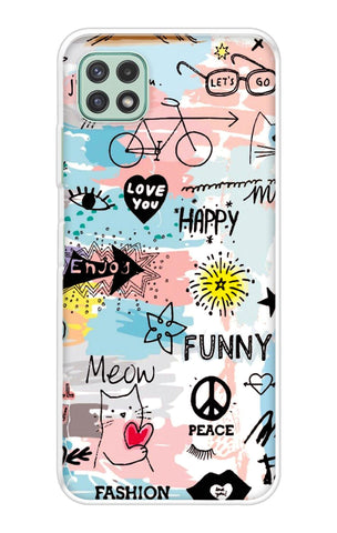 Happy Doodle Samsung Galaxy A22 5G Back Cover