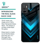 Vertical Blue Arrow Glass Case For Redmi Note 10T 5G