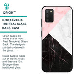 Marble Collage Art Glass Case For Samsung Galaxy A03s