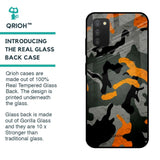 Camouflage Orange Glass Case For Samsung Galaxy A03s